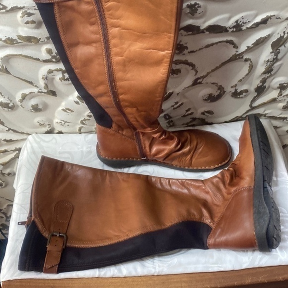 Miz Mooz Knee High Leather Flat Boots‎